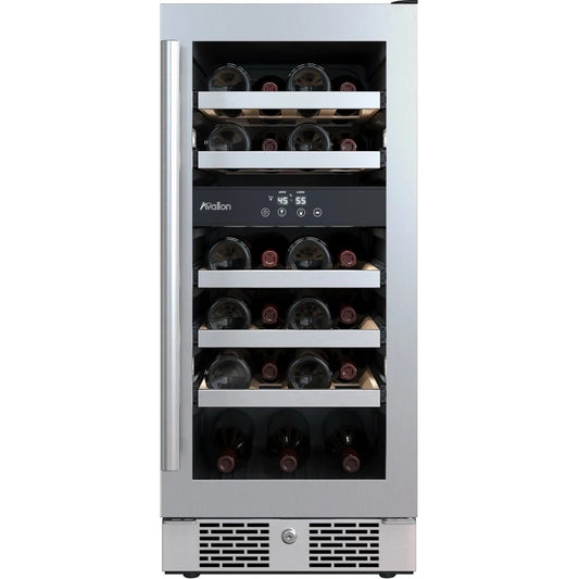 Avallon AWC152DZRH Dual Zone Wine Cooler with Right Swing Door (15 Inch Wide 23 Bottle Capacity)