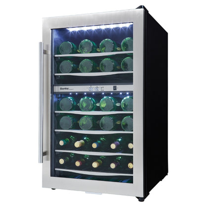 Danby DWC040A3BSSDD Free Standing Wine Cooler with Dual Temperature Zones, LED Lighting and Wire Shelving (20 Inch Wide 38 Bottle Capacity) Alternative Image