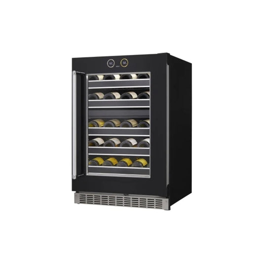 Danby SRVWC050L Free Standing Wine Cooler with Dual Temperature Zones from the Silhouette Series (24 Inch Wide 37 Bottle Capacity)