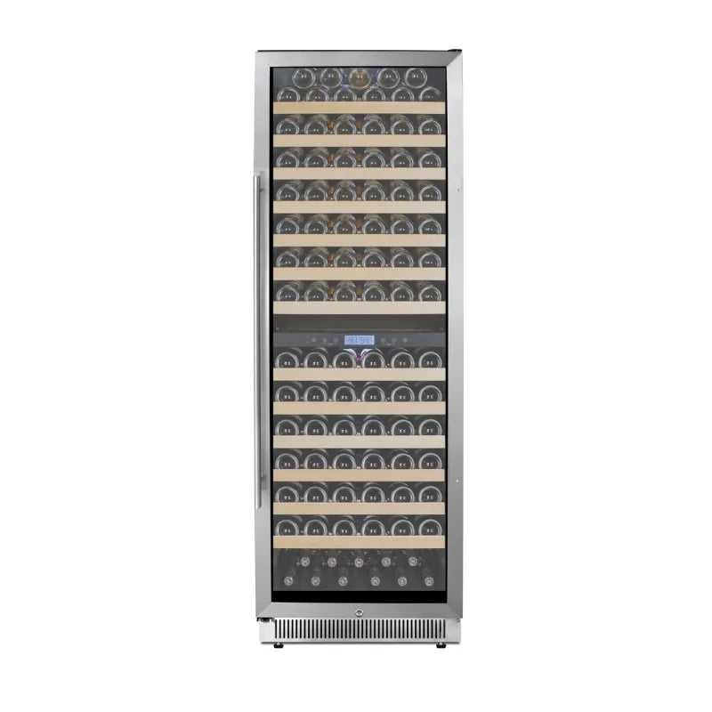 Summit SWC1966B Free Standing Wine Cooler with Full Extension Shelving (27 Inch Wide 162 Bottle Capacity)